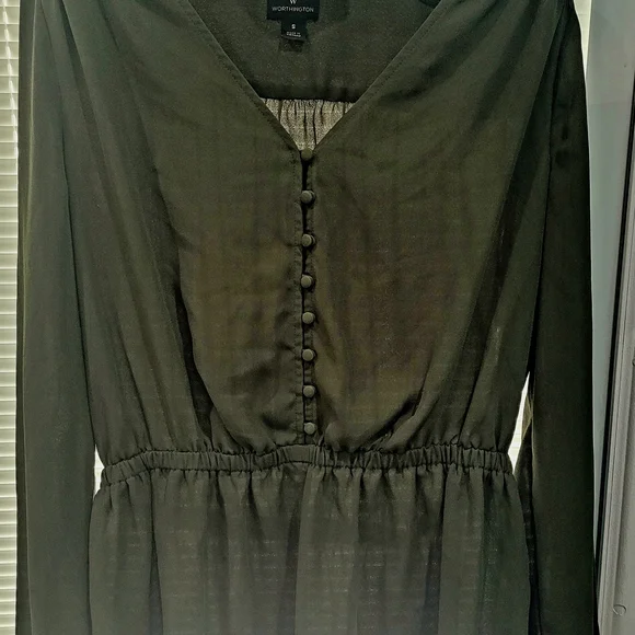 Worthington "beautifull blouse" Small sage/olive. PERFECT & FLAWLESS condition! - Picture 4 of 5